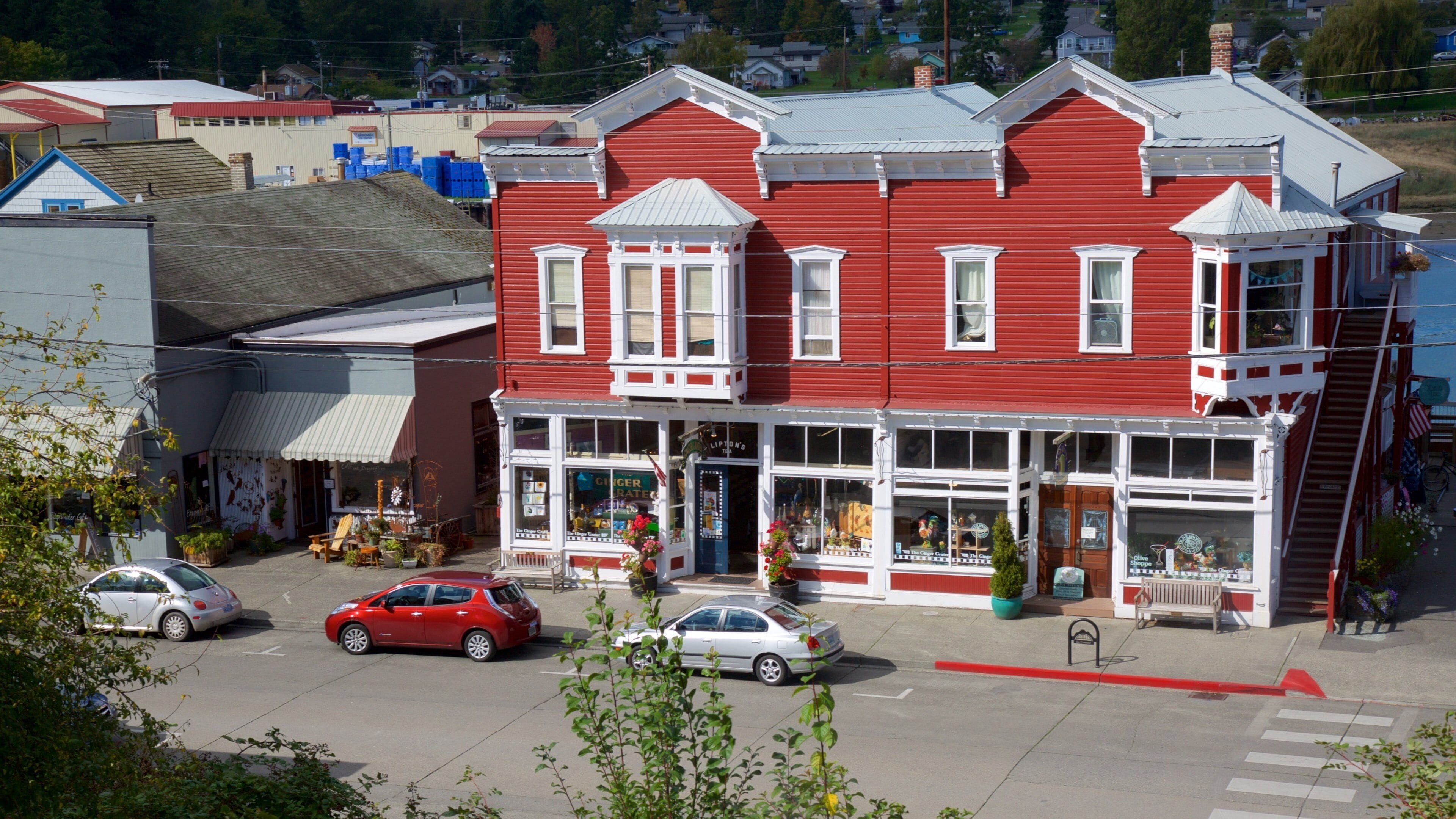 La Conner cho thấy cảnh đường phố và kiến trúc di sản