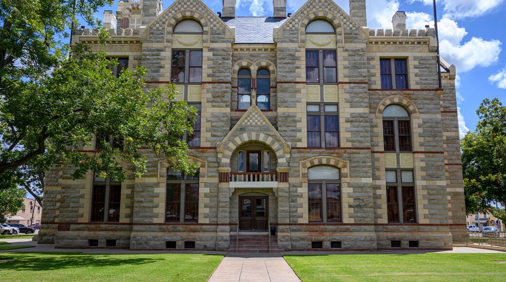Town Square and Historic Fayette County Courthouse built in 1890. La Grange City in Fayette County in Southeastern Texas, United States