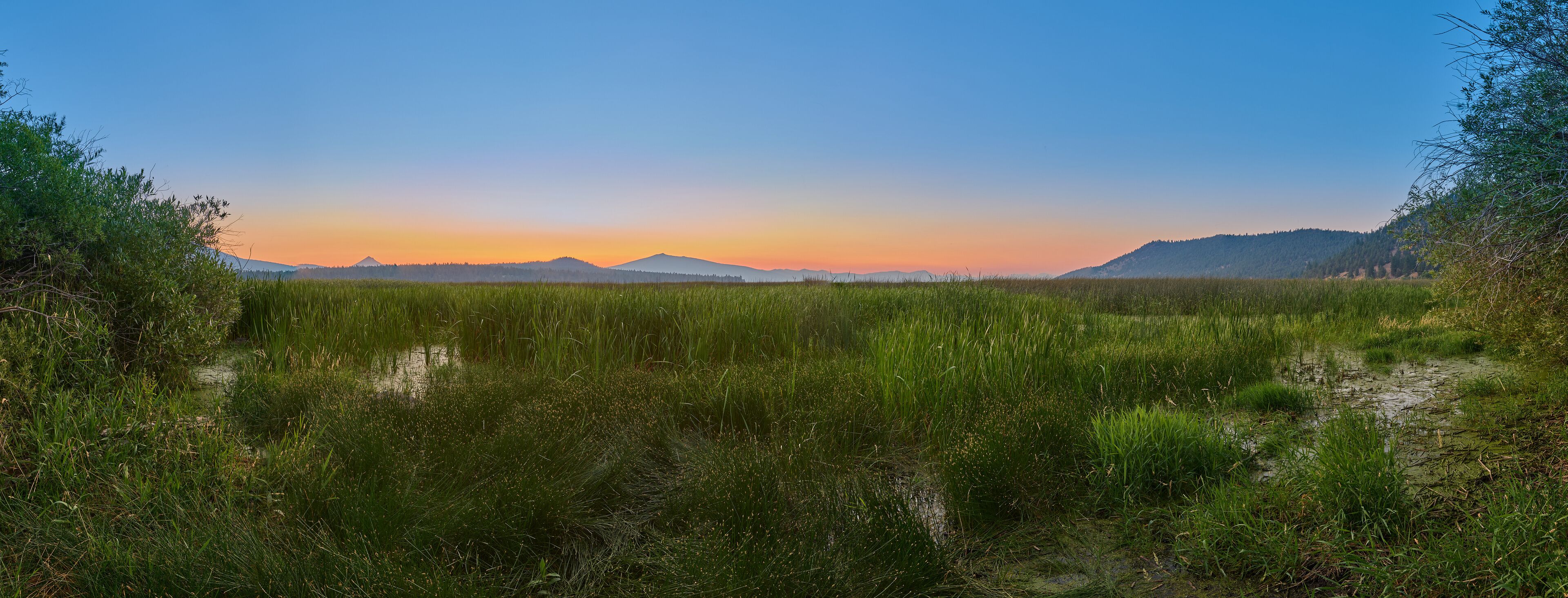 Panorama of Klamath Lake from Eagle Ridge County Park, Oregon.
