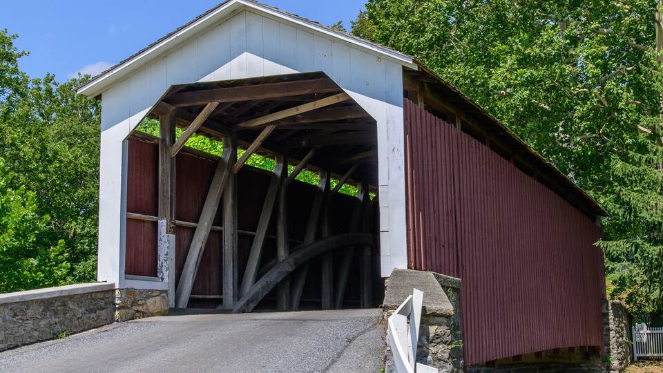 Erb's Mill Covered Bridge near Lititz, Pennsylvania.