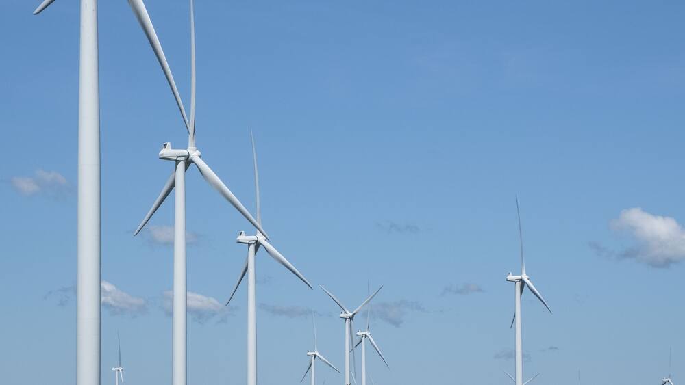Wind turbine in Northern New York; Lowville, New York, United States of America