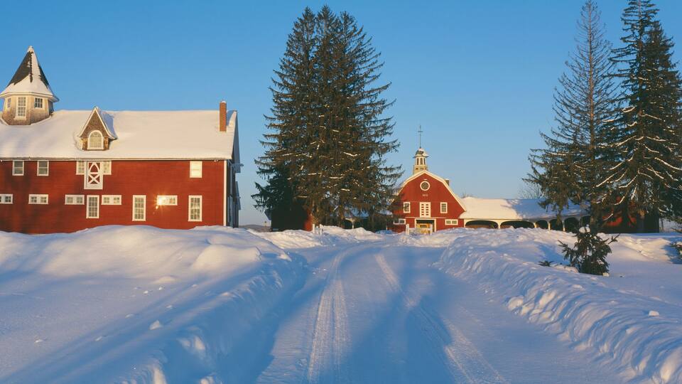 Winter in New England, Mountain View Farm, Lyndonville, Vermont