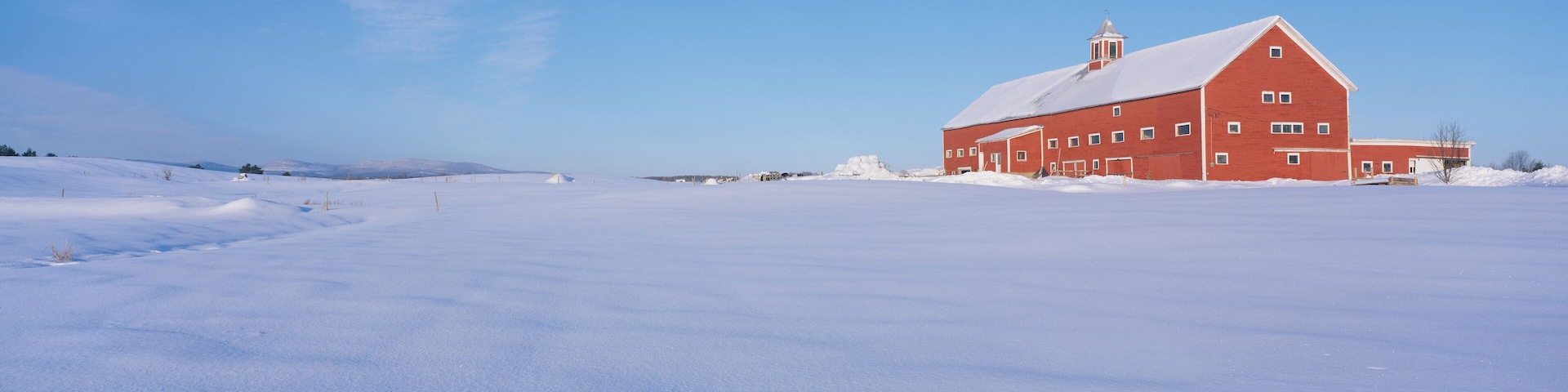 Red Barn in snow, Lyndonville, Vermont