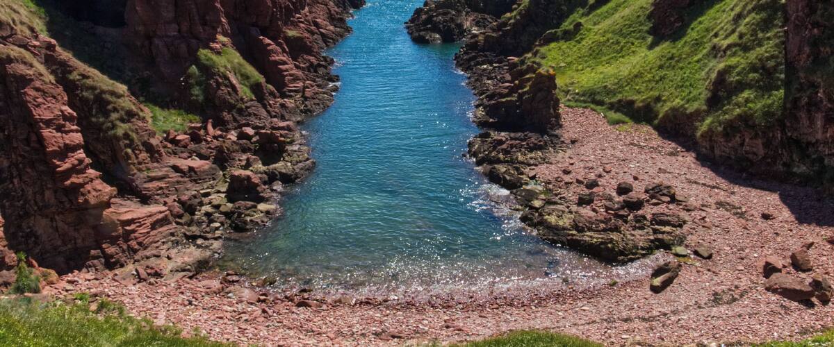 A Beautiful Scottish inlet in Arbroath. One of many beautiful spots along the Arbroath Cliffs.