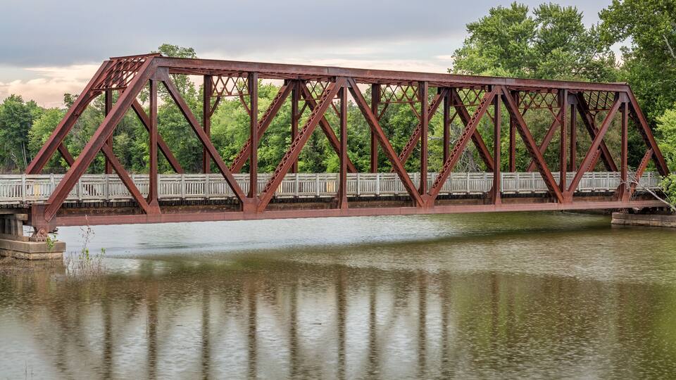trestle on Katy Trail in Missouri