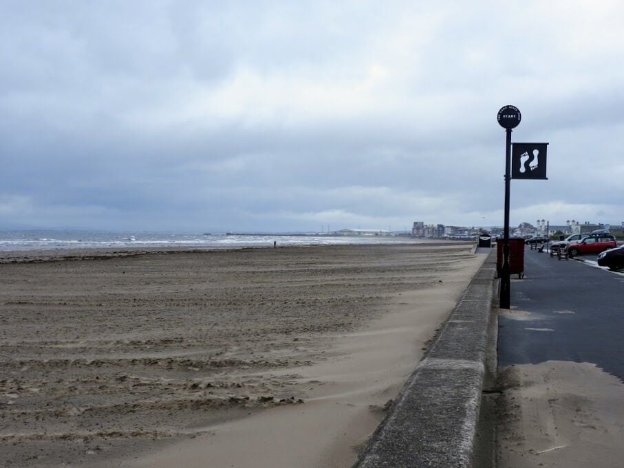 "Until standardisation of weights and measures in the 18th century, a "mile" in Scotland could be a variable distance. Generally a Scottish mile was longer than a mile in England, a fact which was immortalised by Robert Burns in his poem "Tam o' Shanter" - "We think na on the lang Scots miles..."

After the Union of the Parliaments in 1701, the standard English measure began to be introduced in Scotland, gradually replacing the Lang Scots Mile. The Lang Scots Mile Walk was created in 2002 on the seafront of Ayr to commemorate the town's historical links with Burns as well as to encourage healthy exercise. It was estimated that a 10 stone man or woman walking Lang Scots Mile would burn off 115 calories and a 16 stone person, 184 calories."

(June 2017)