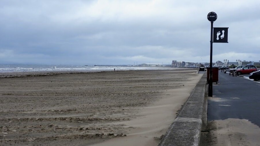 "Until standardisation of weights and measures in the 18th century, a "mile" in Scotland could be a variable distance. Generally a Scottish mile was longer than a mile in England, a fact which was immortalised by Robert Burns in his poem "Tam o' Shanter" - "We think na on the lang Scots miles..."
After the Union of the Parliaments in 1701, the standard English measure began to be introduced in Scotland, gradually replacing the Lang Scots Mile. The Lang Scots Mile Walk was created in 2002 on the seafront of Ayr to commemorate the town's historical links with Burns as well as to encourage healthy exercise. It was estimated that a 10 stone man or woman walking Lang Scots Mile would burn off 115 calories and a 16 stone person, 184 calories."