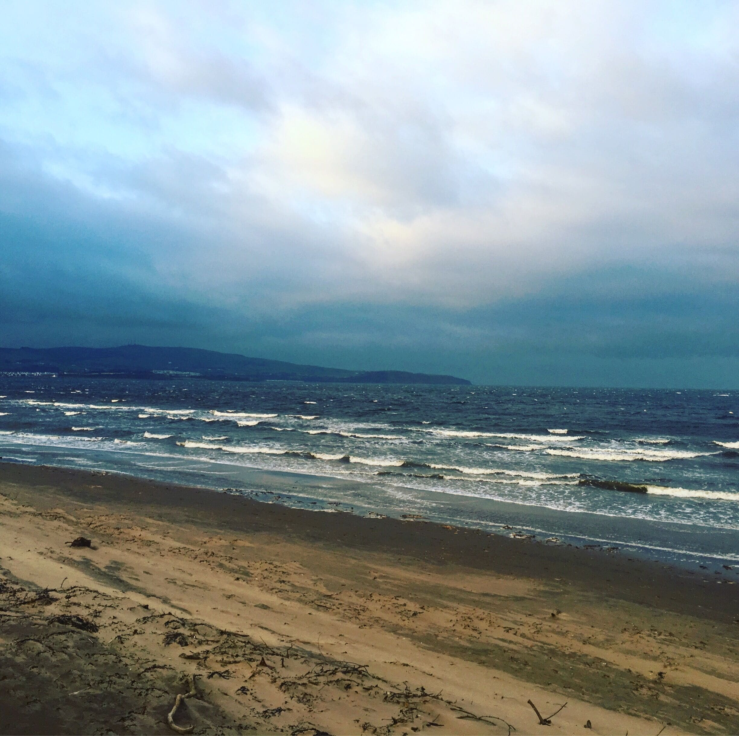 Stormy morning in Ayr by the sea