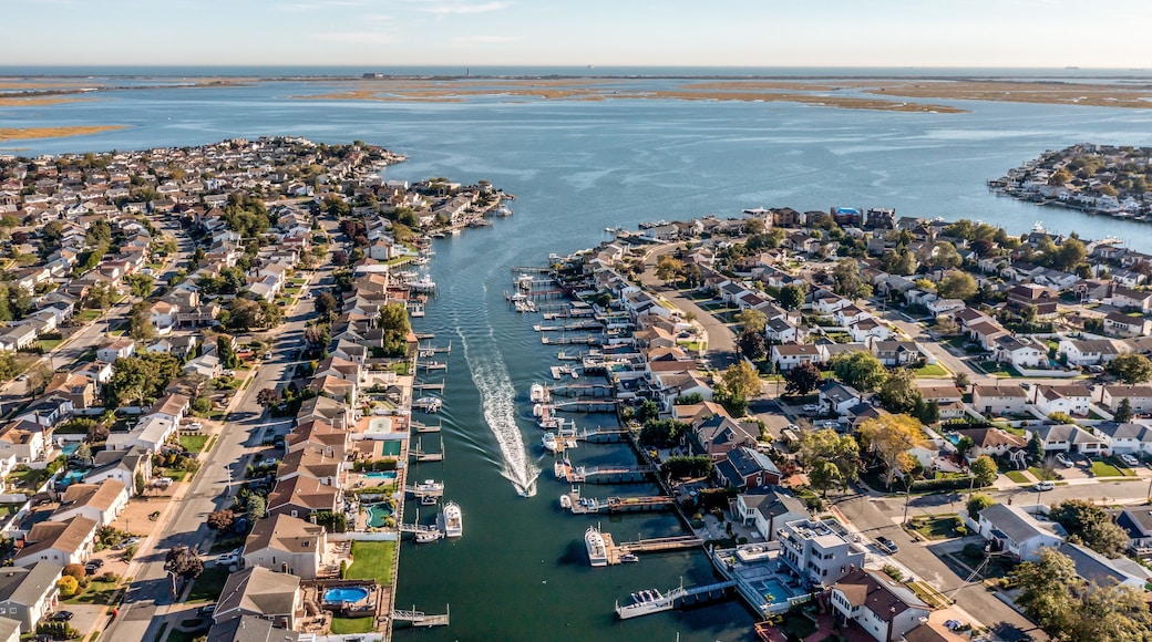aerial view of Long island coast