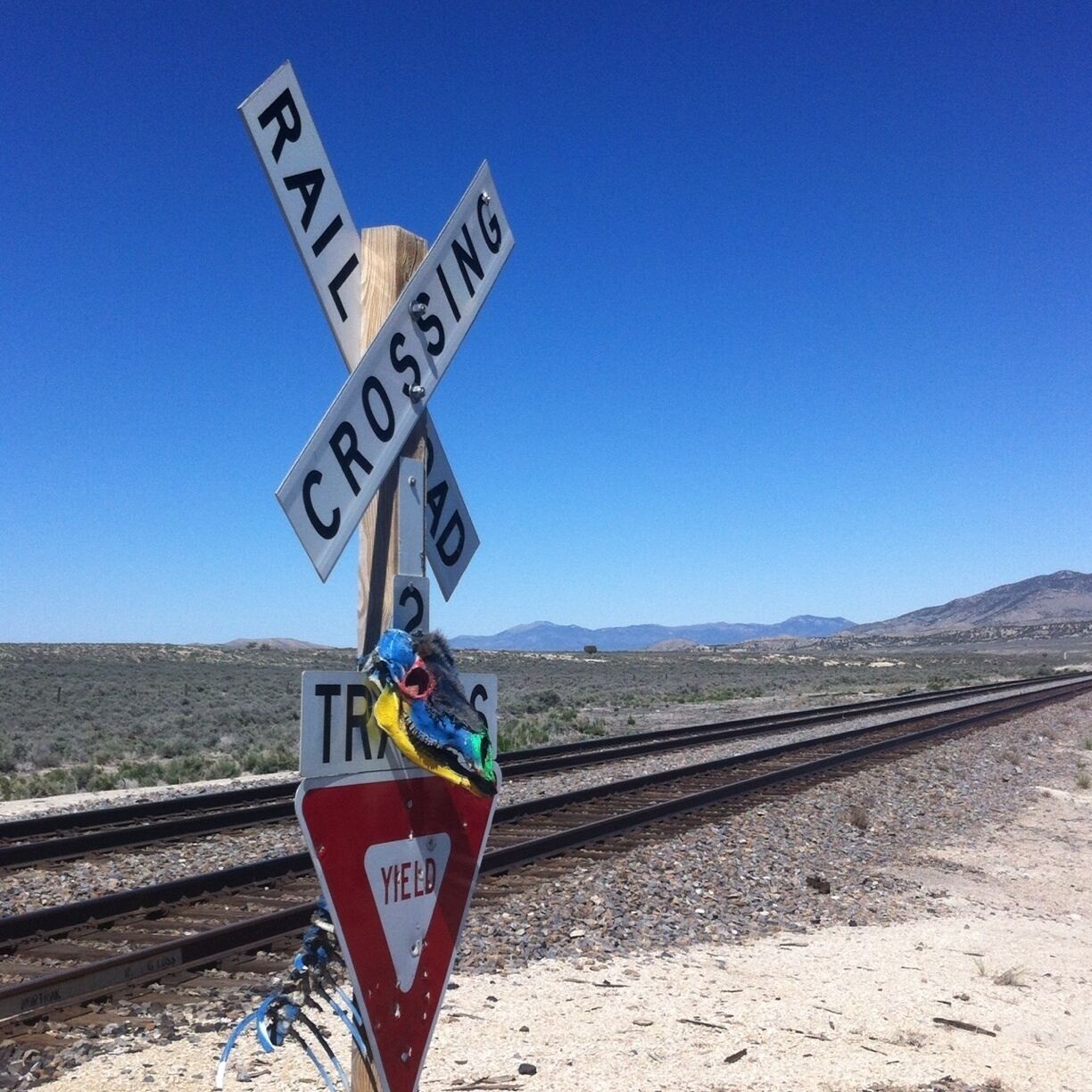 If you're going to Cobre (a ghost town) cross tracks and go left at the fork in the road. 