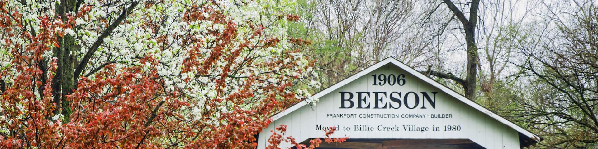 610-22 Beeson Covered Bridge in Spring