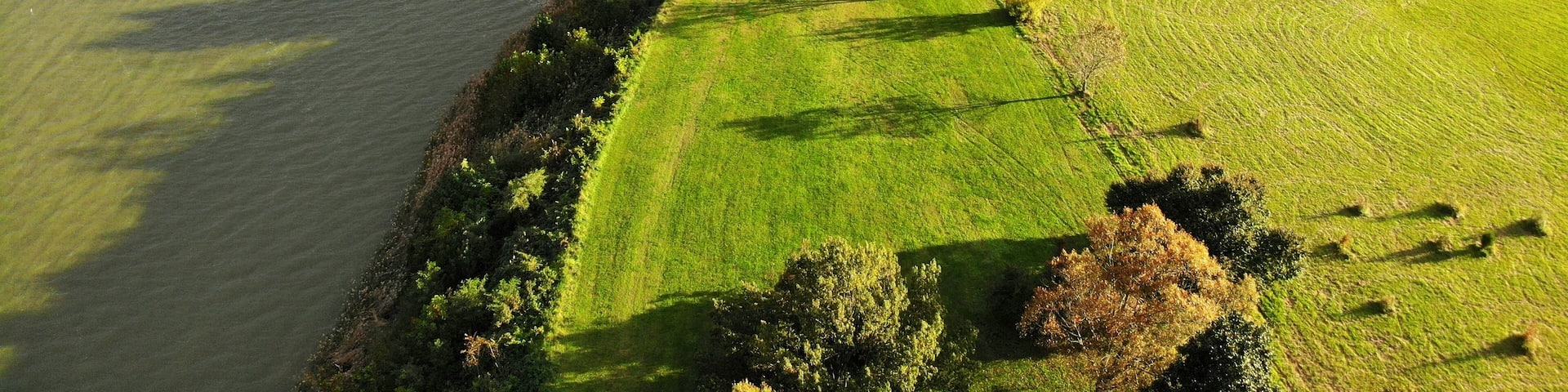 The aerial view of the neighborhood near Currioman Bay, Montross, Virginia, U.S