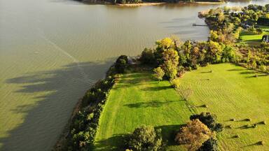 The aerial view of the neighborhood near Currioman Bay, Montross, Virginia, U.S