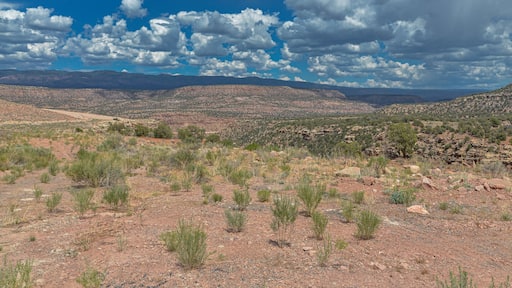 scenic view of San Miguel river valley from the former site of abandoned mining town Uravan (Montrose County, Colorado)