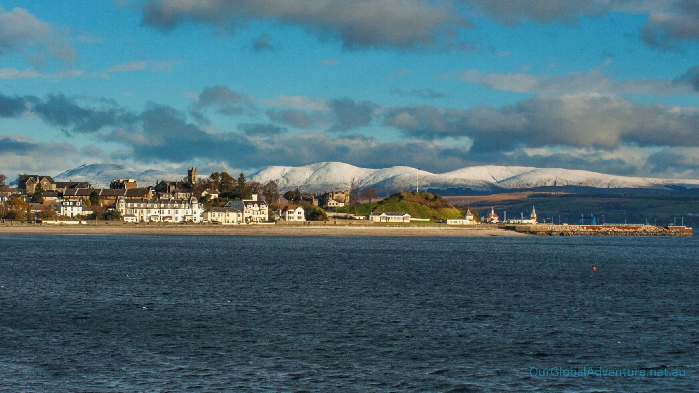 Dunoon looking from the road leading north from the village of Innellan
