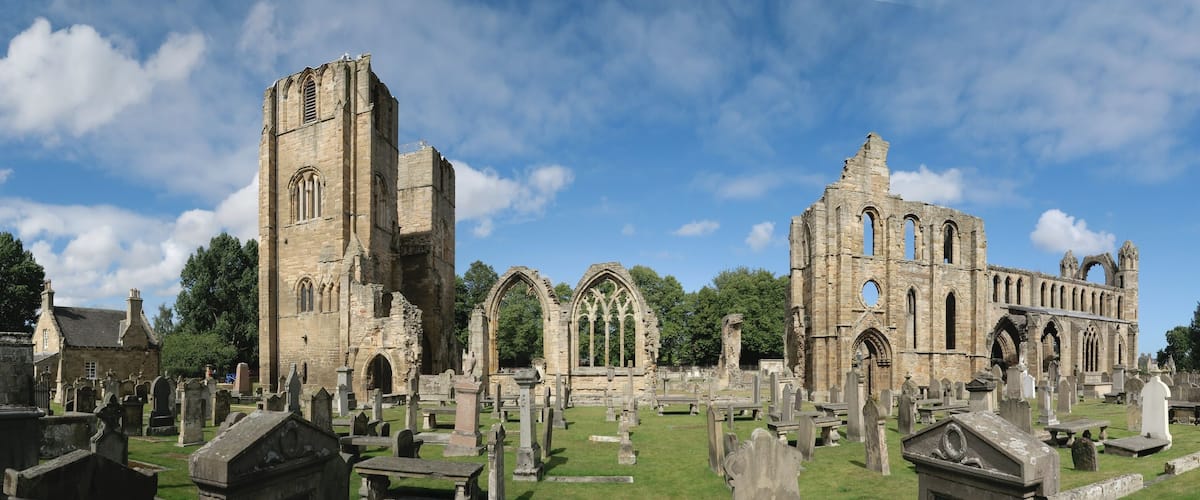 ruins of Elgin Cathedral in Edlin in nortern Scotland in United Kingdom