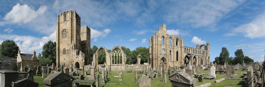 ruins of Elgin Cathedral in Edlin in nortern Scotland in United Kingdom