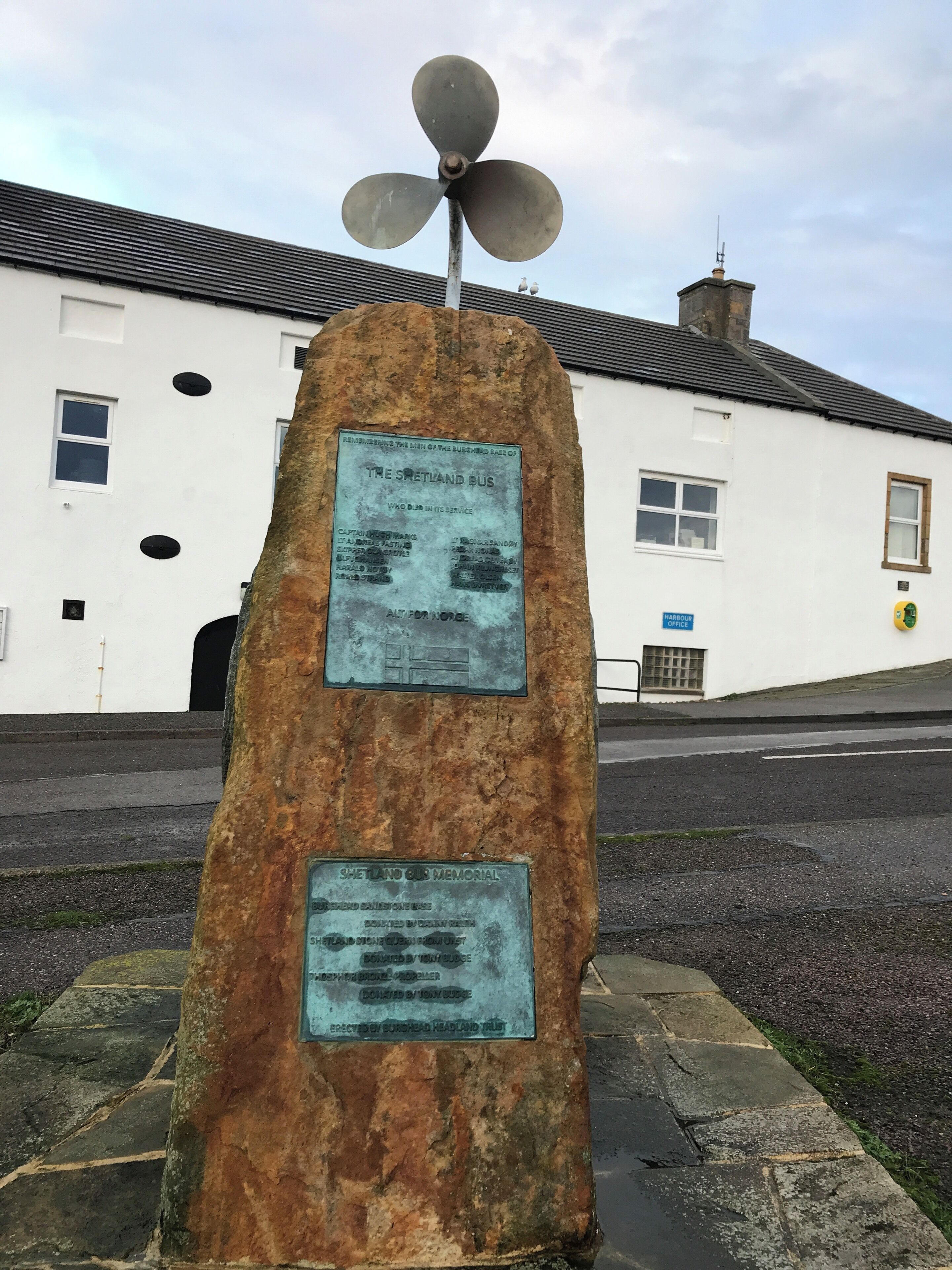 Shetland bus memorial to those brave men of WW2