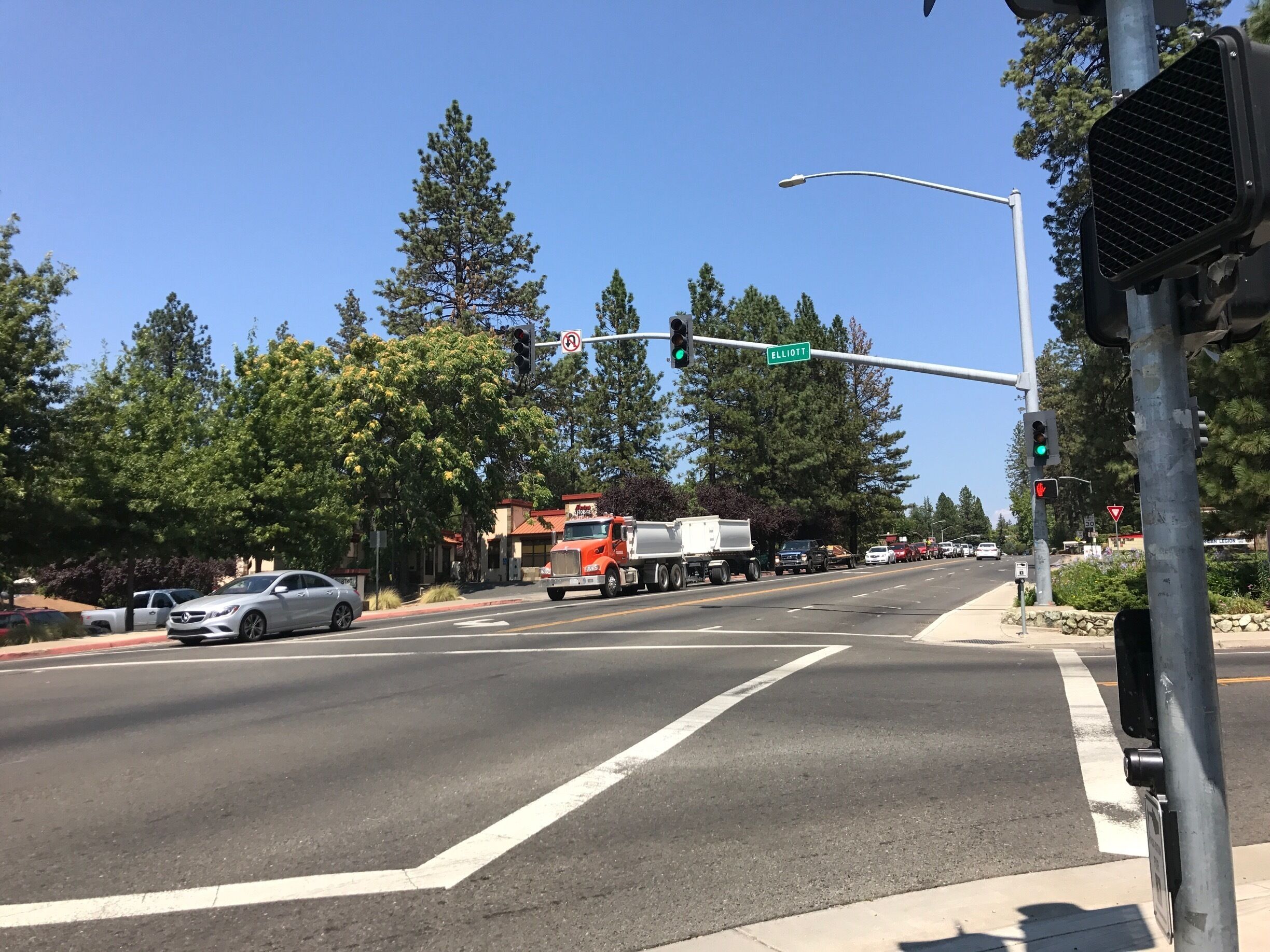 Every little lane is tree studded.  This is about the largest part of town 