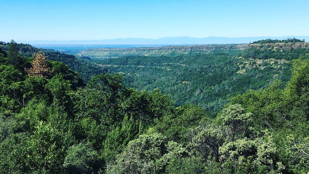 Shot from high up the canyon looking into Chico, ca