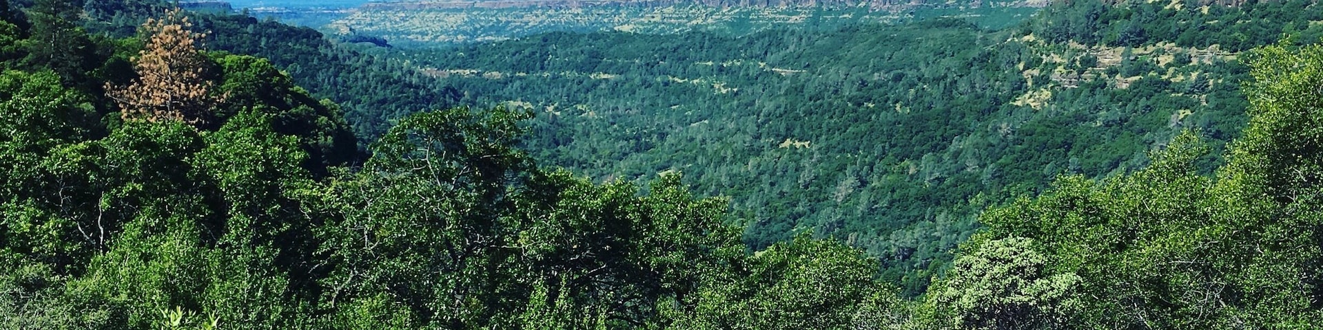 Shot from high up the canyon looking into Chico, ca