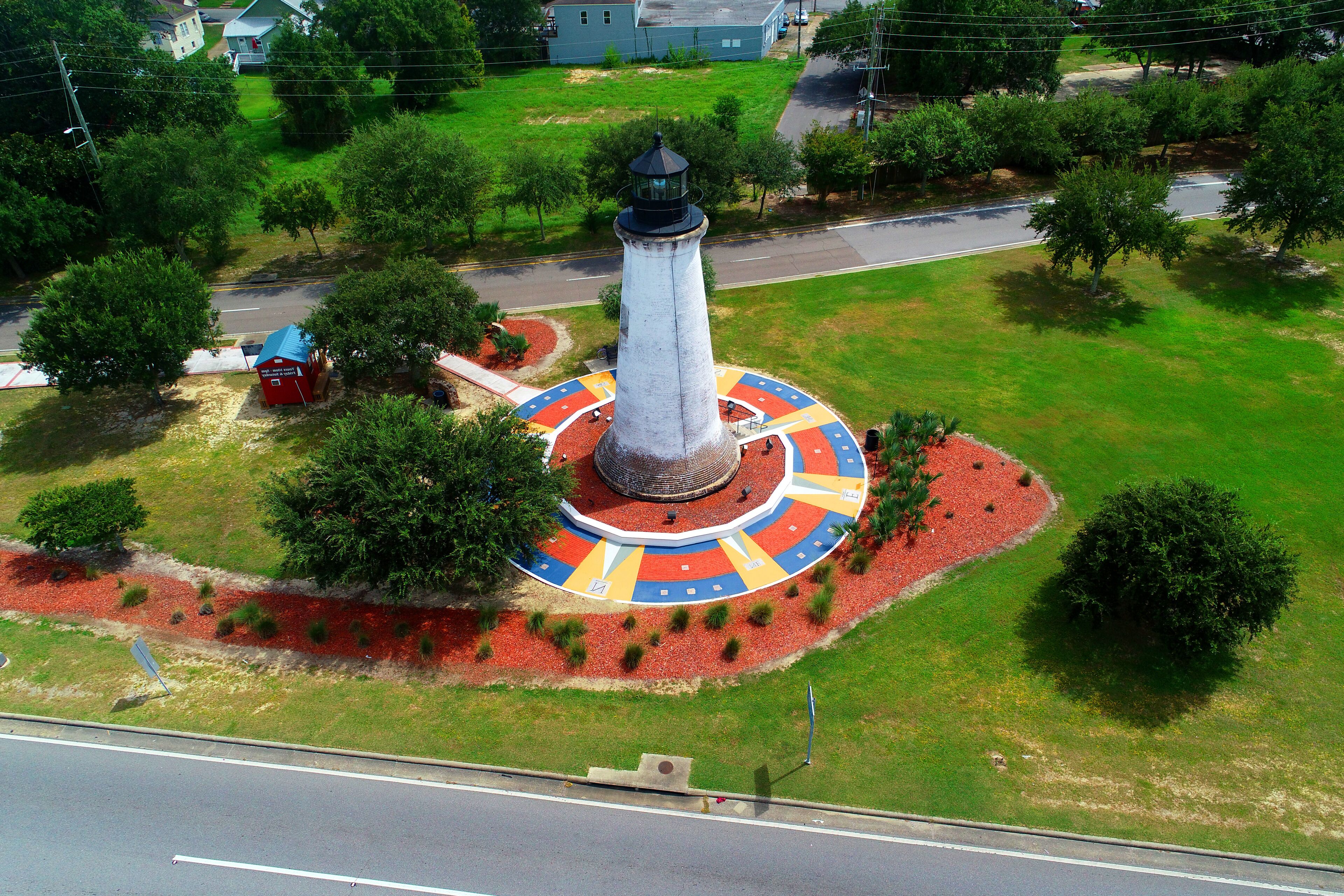 Round Island Lighthouse in Pascagoula Mississippi moved from original location in 2010 for restoration 09.15.2025