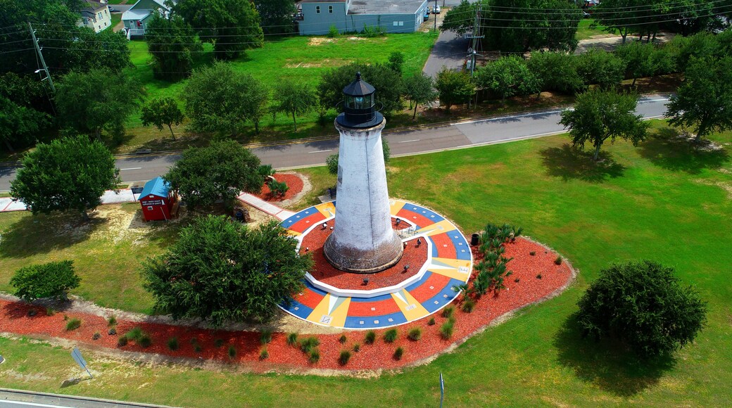Round Island Lighthouse in Pascagoula Mississippi moved from original location in 2010 for restoration 09.15.2025