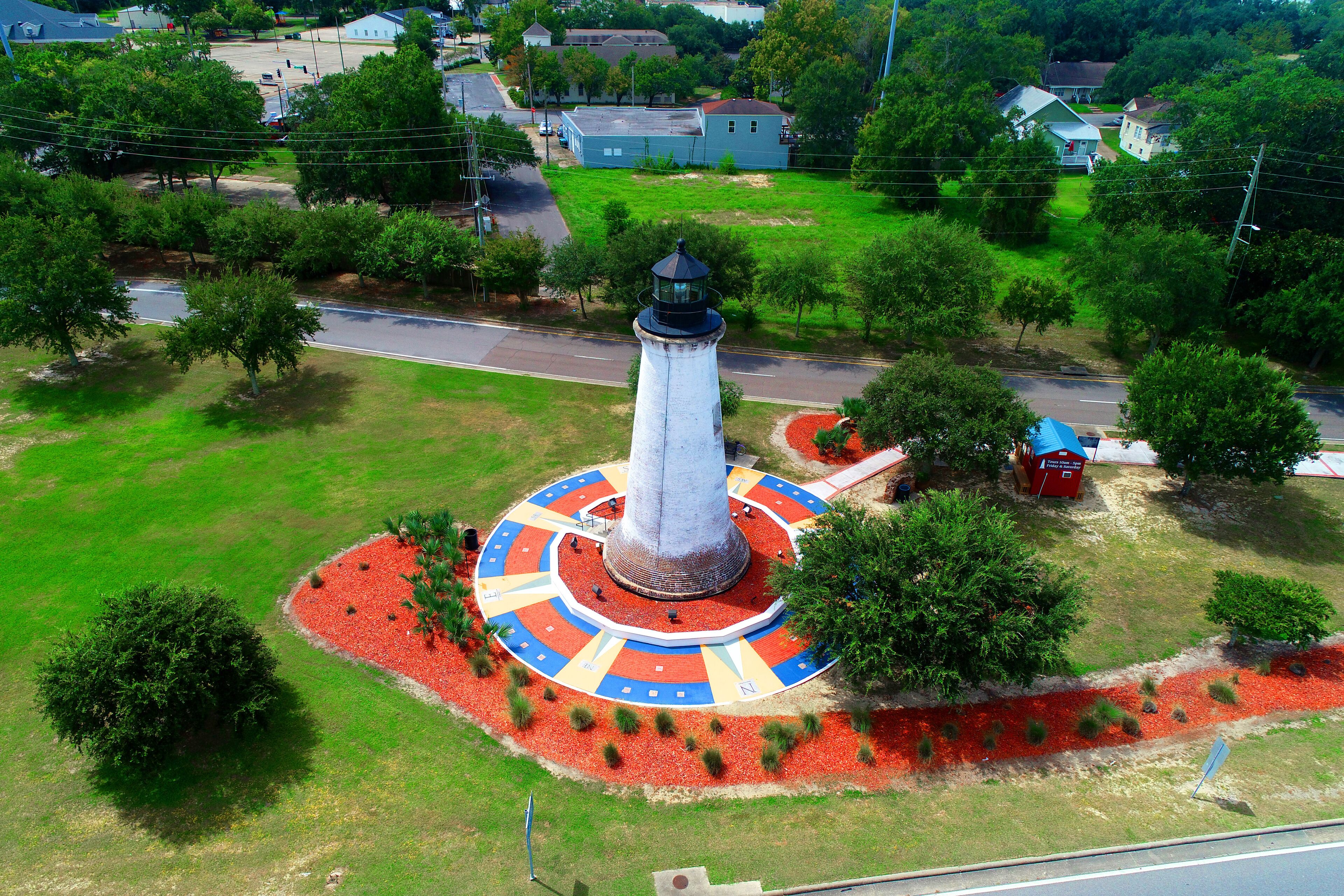 Round Island Lighthouse in Pascagoula Mississippi moved from original location in 2010 for restoration 09.15.2025