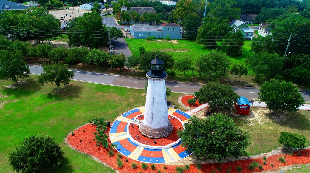 Round Island Lighthouse in Pascagoula Mississippi moved from original location in 2010 for restoration 09.15.2025