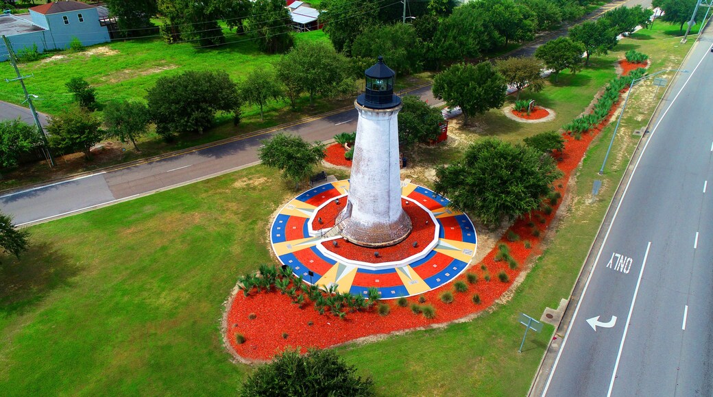 Round Island Lighthouse in Pascagoula Mississippi moved from original location in 2010 for restoration 09.15.2025