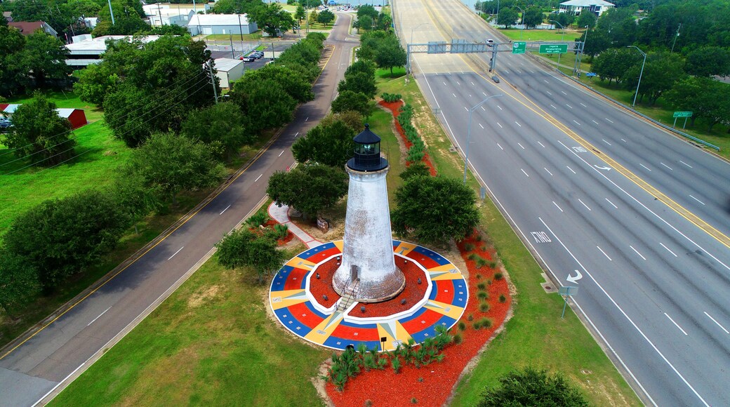 Round Island Lighthouse in Pascagoula Mississippi moved from original location in 2010 for restoration 09.15.2025