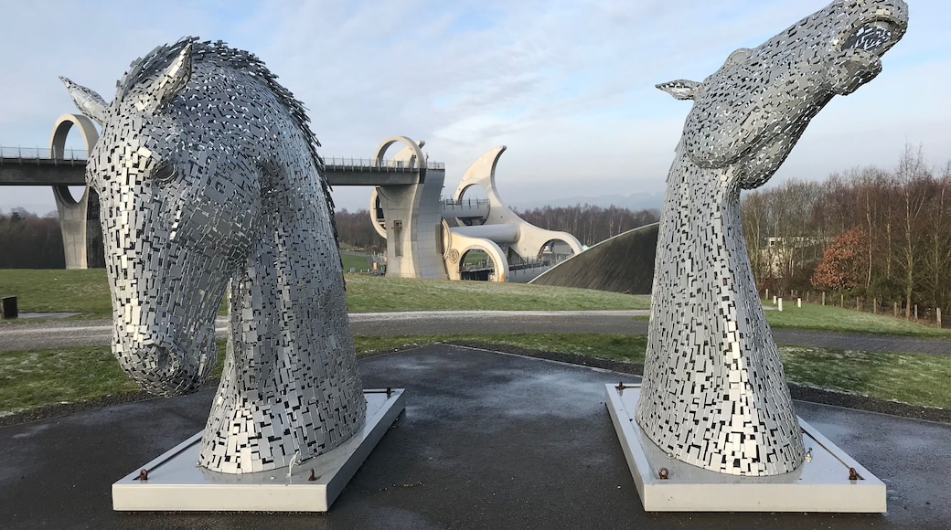 Mini model kelpies at falkirk wheel