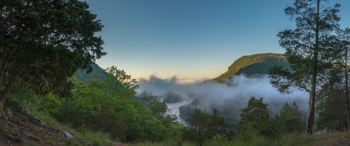 Mount Tammany Morning Fog Panorama