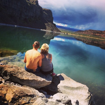 Start out with a waterfall and make your way down into a canyon surrounded by rock pillars darting up all around you. Rocky, dusty and beautiful! Find yourself at the edge of a quiet lake and if the weather is right.. Jump in! Enjoy!