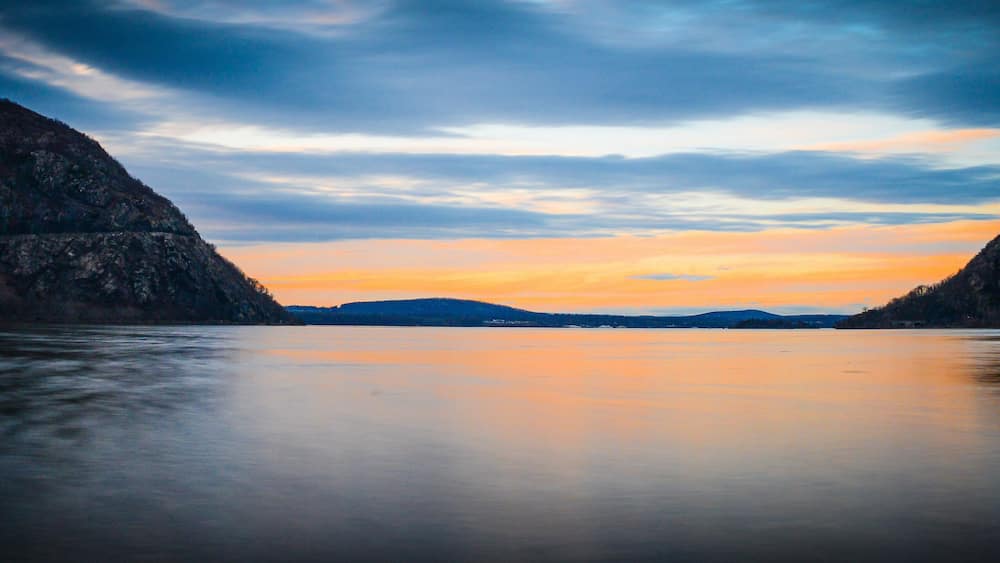 Long Exposure Sunset at Hudson River, NY
