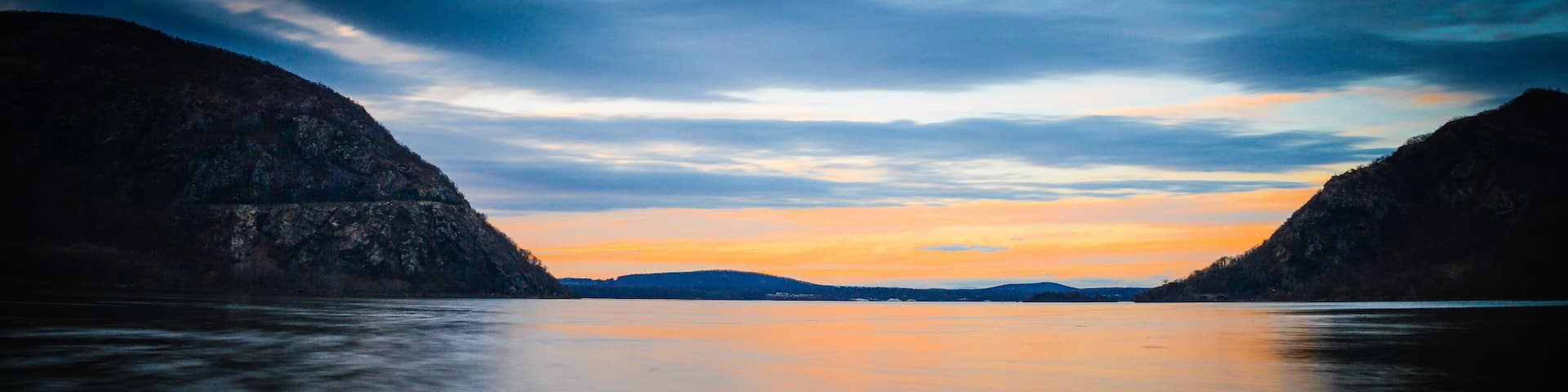 Long Exposure Sunset at Hudson River, NY