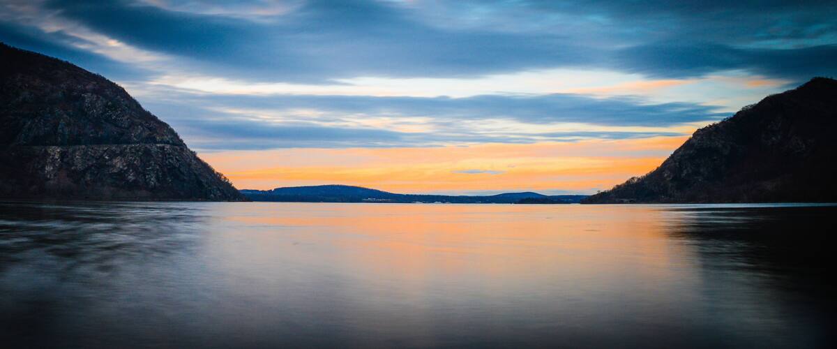 Long Exposure Sunset at Hudson River, NY