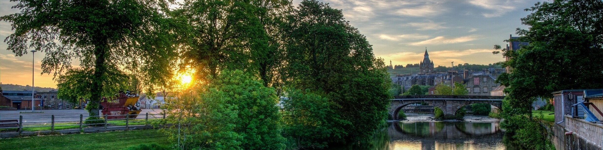 Sunrise on the river Teviot