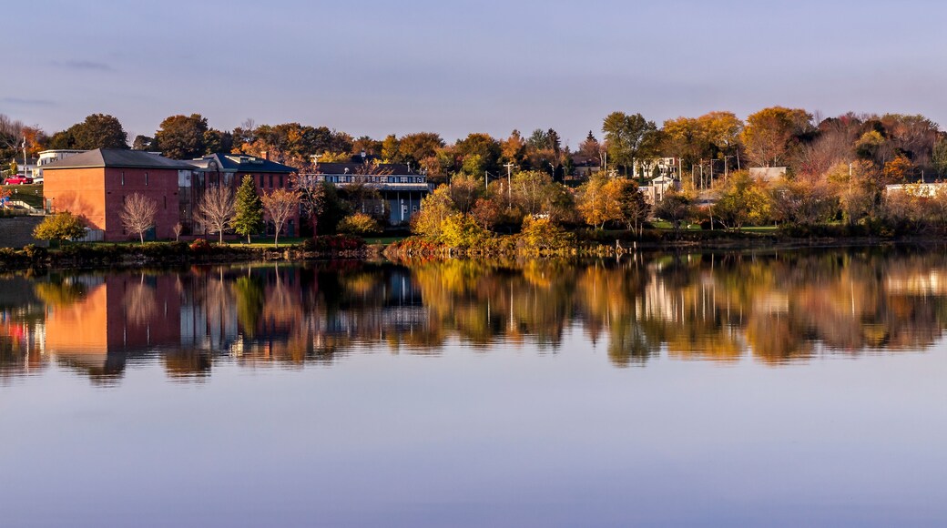Autumn Colors in CalaIs, Maine USA - photo taken from New Brunswick, Canada side of St Croix river.
