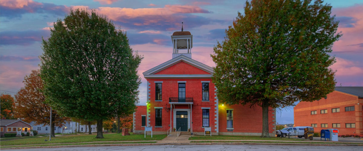 Old Phelps County Courthouse A brick structure of Greek Revival design constructed in 1860 just before the civil war.