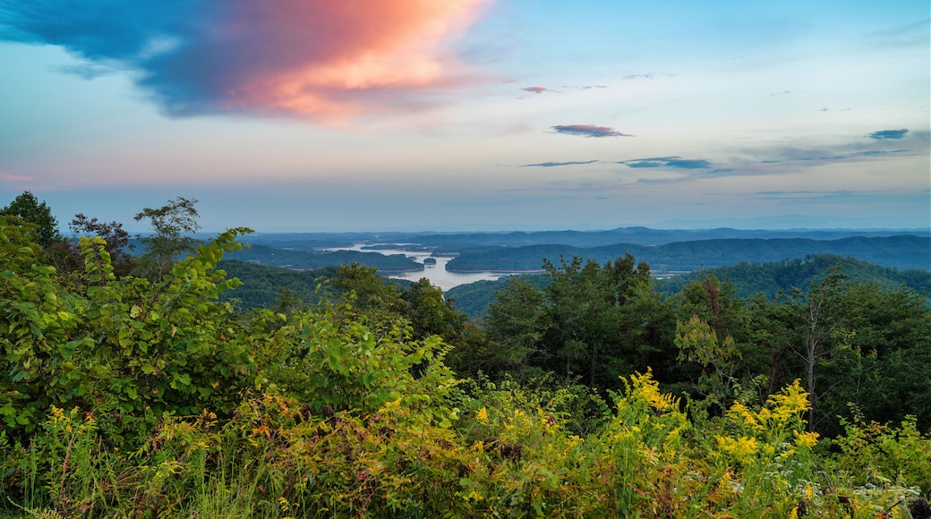 Sunset Over Cherokee Lake and Appalachian Mountains from Veterans Overlook, Tennessee