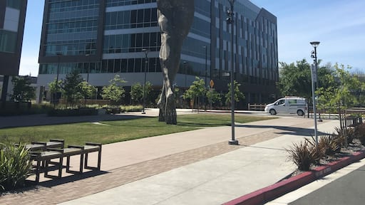 Bart art. An enormous sculpture by the BART.