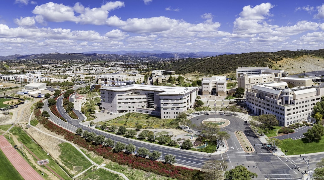 California State San Marcos, California, USA. This is a 4 image aerial panoramic.