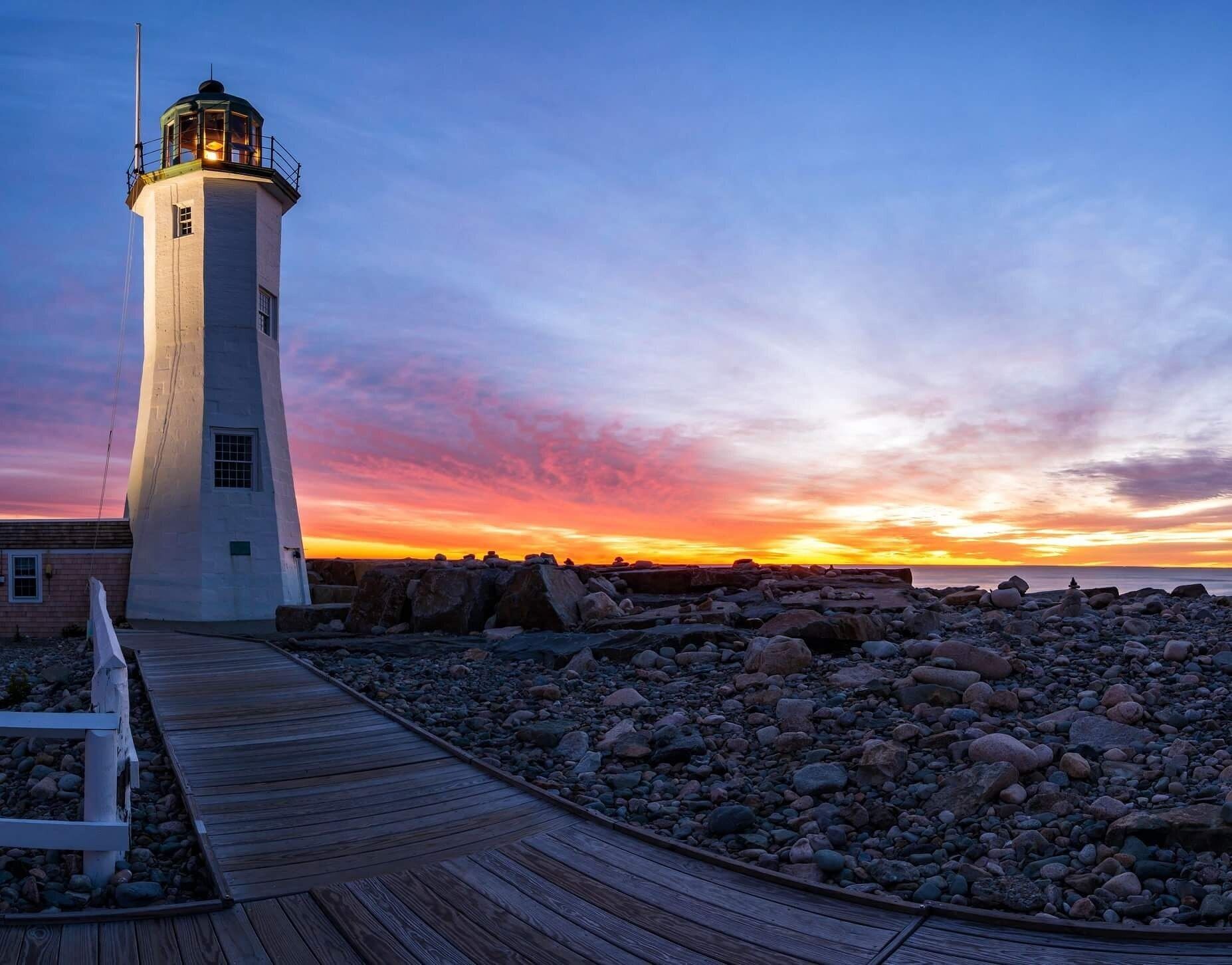 Scituate Lighthouse, at sunrise. 