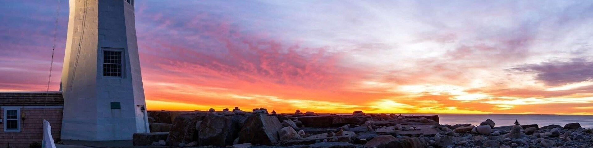 Scituate Lighthouse, at sunrise.