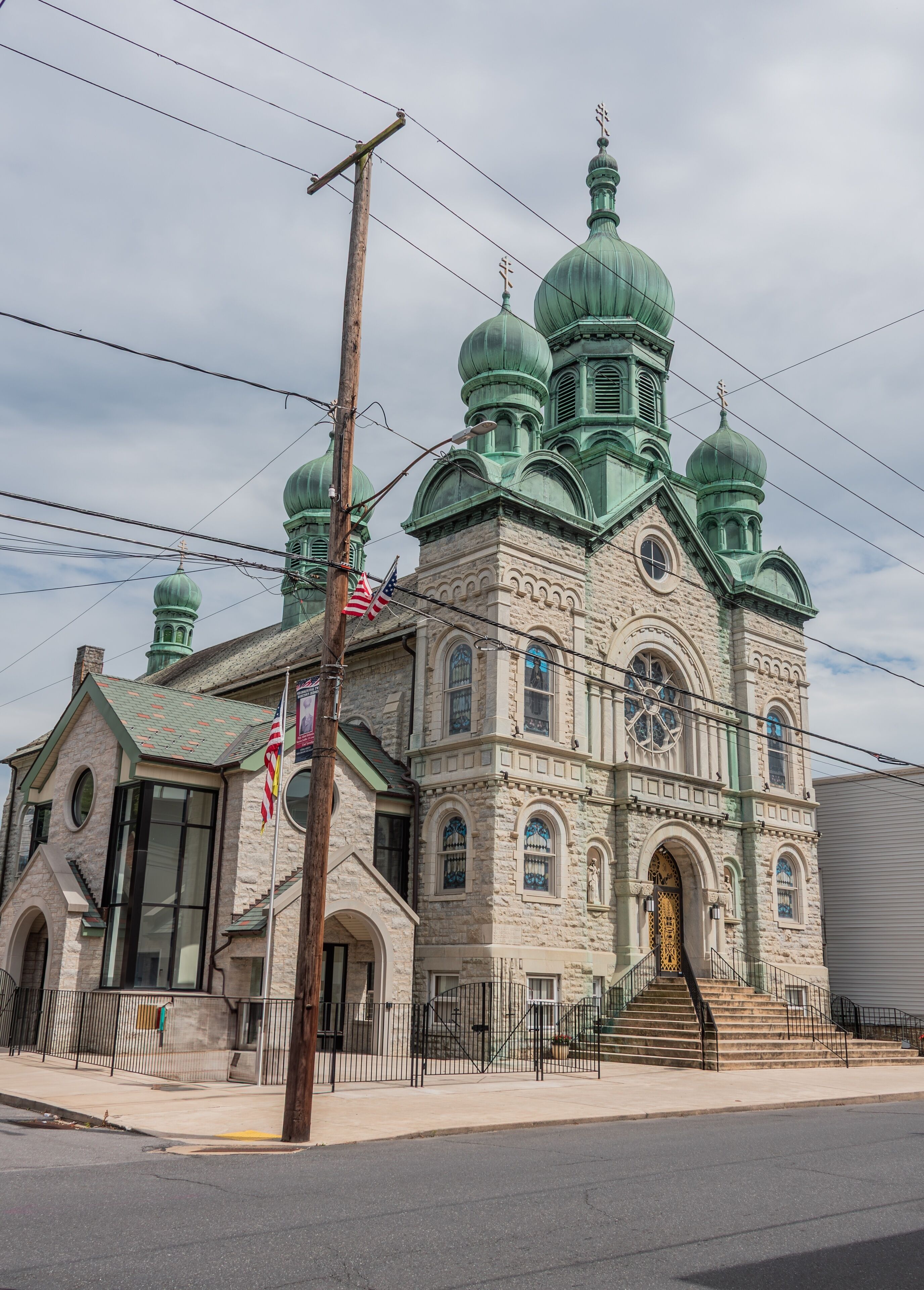 Orthodox Church in Shamokin PA on a Cloudy Summer Day