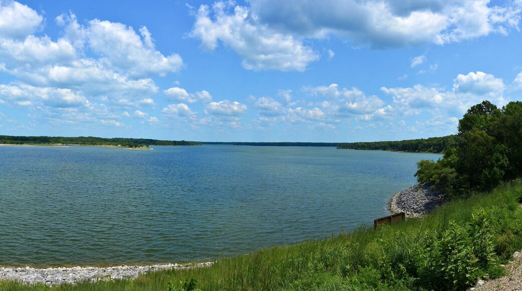 Lake Shelbyville, Illinois lake & dam panorama