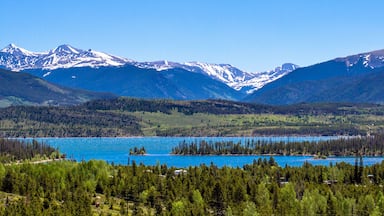Panoramic view of "The Summit" and Dillon Reservoir near Silverthorne, Colorado, just south of I-70