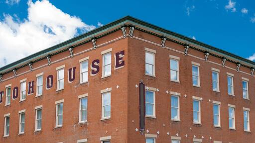 Old building on a street of Galena, Illinois