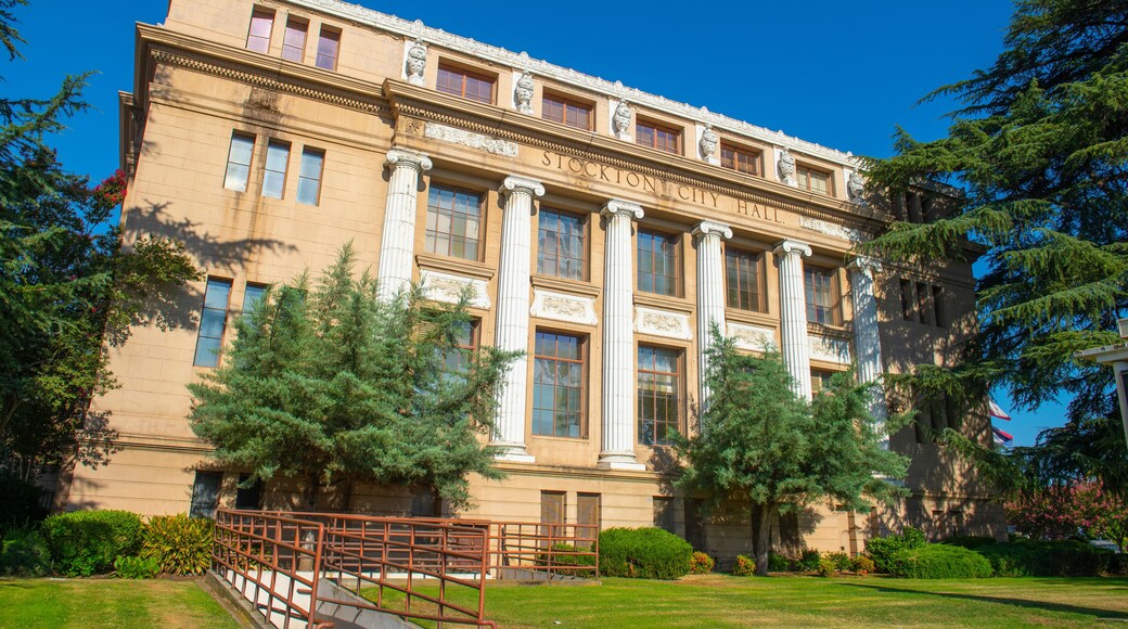 Stockton City Hall at 425 N El Dorado Street in historic downtown Stockton, California CA, USA.
